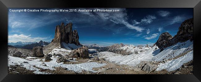 Dolomites Panorama Framed Print by Creative Photography Wales