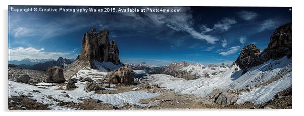 Dolomites Panorama Acrylic by Creative Photography Wales
