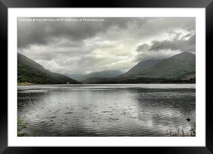  Loch Creran and Mountains Framed Mounted Print by Paul Williams