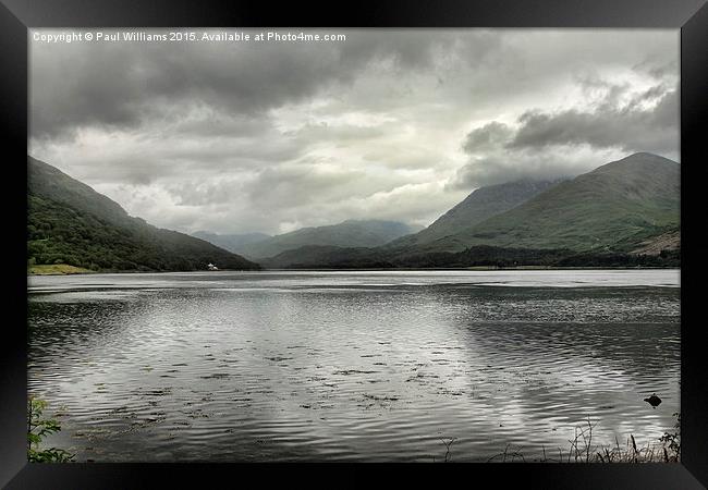  Loch Creran and Mountains Framed Print by Paul Williams