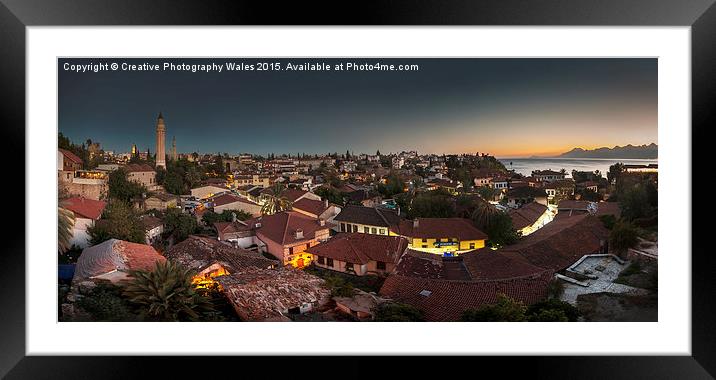 Antalya Sunset, Turkey Framed Mounted Print by Creative Photography Wales