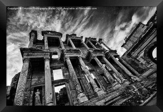 The Library at Ephesus in Turkey Framed Print by Creative Photography Wales