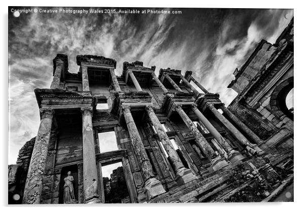 The Library at Ephesus in Turkey Acrylic by Creative Photography Wales