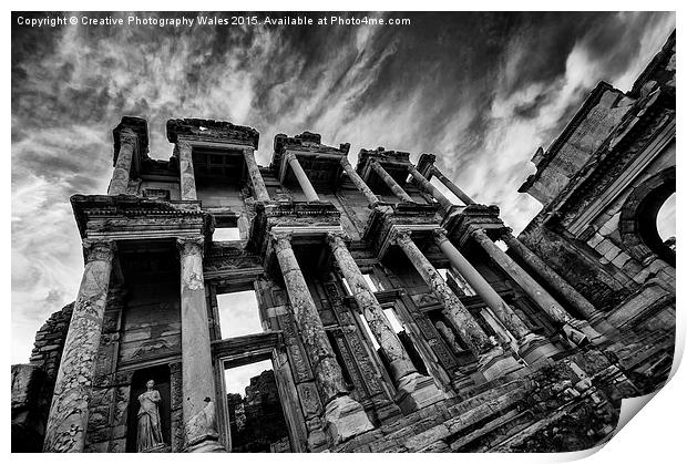 The Library at Ephesus in Turkey Print by Creative Photography Wales