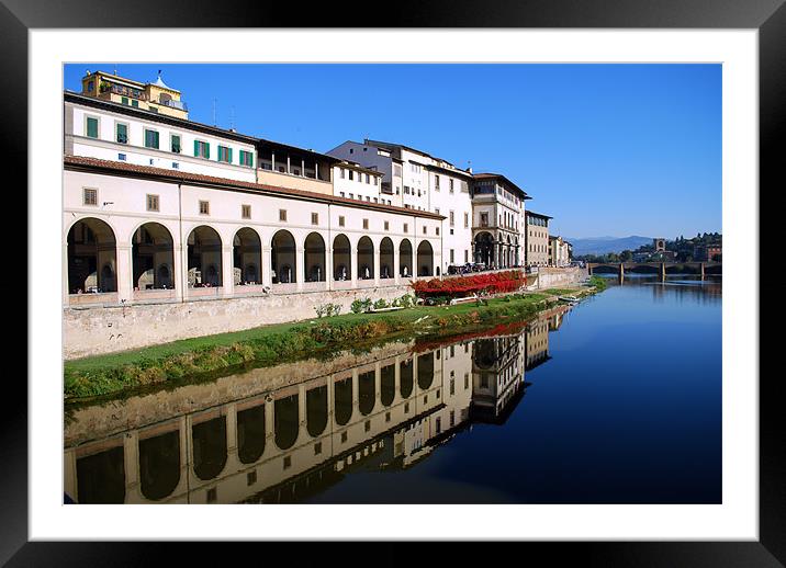 Florence Reflections Framed Mounted Print by john williams