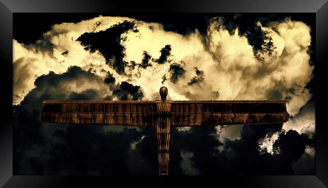  The Angel of the North Framed Print by Guido Parmiggiani
