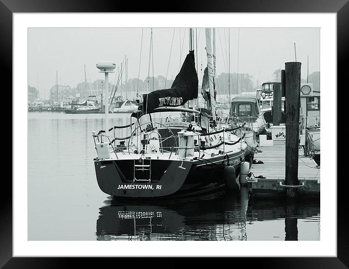Sailboat at Rest  Framed Mounted Print by james balzano, jr.