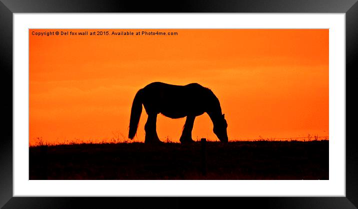  Horse on the hill Framed Mounted Print by Derrick Fox Lomax