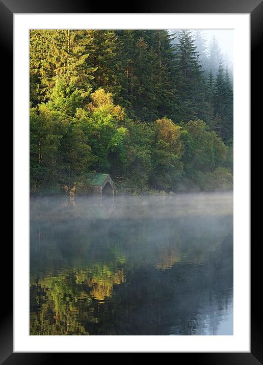 Loch Ard Boathouse Framed Mounted Print by Stephen Taylor