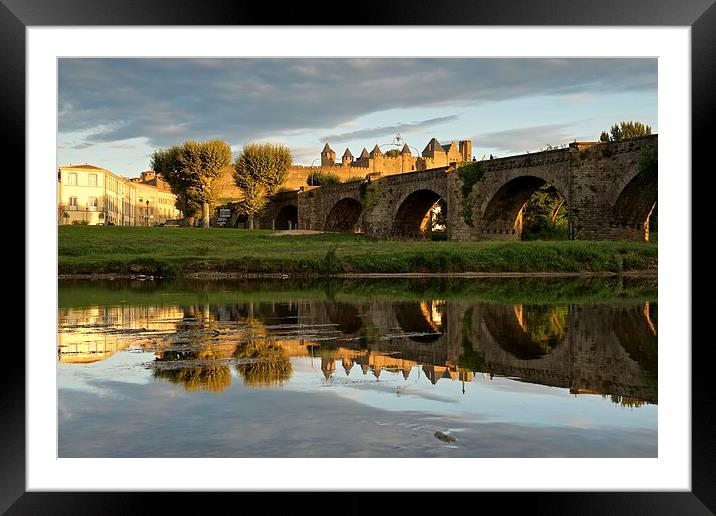 The end of the day in Carcassonne  Framed Mounted Print by Stephen Taylor