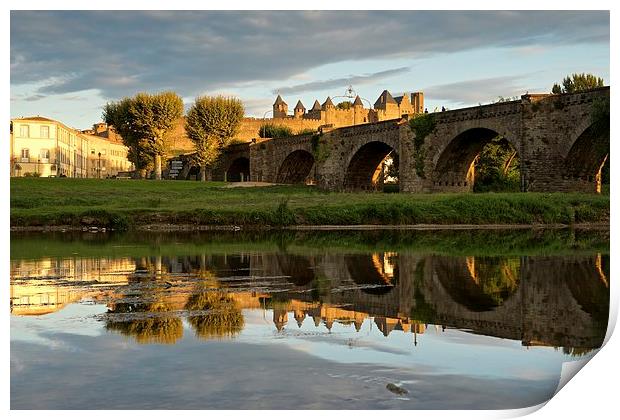 The end of the day in Carcassonne  Print by Stephen Taylor