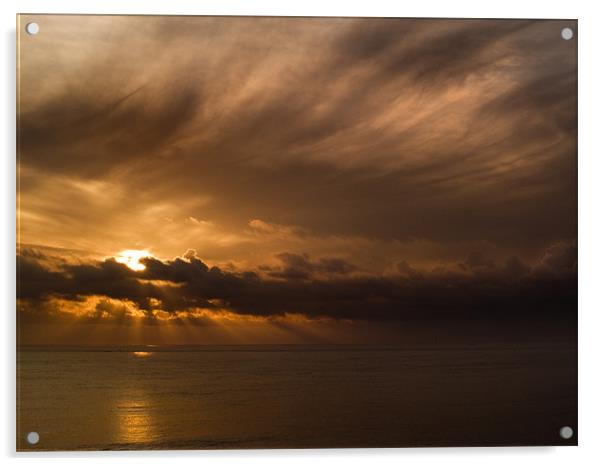Sunrise at Scratby Acrylic by Stephen Mole