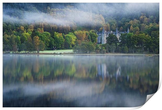  Autumn mist at Loch Achray Print by Stephen Taylor