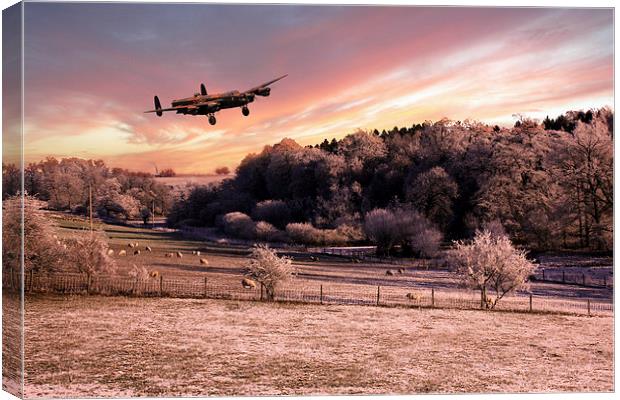 Home Through The Snow  Canvas Print by J Biggadike