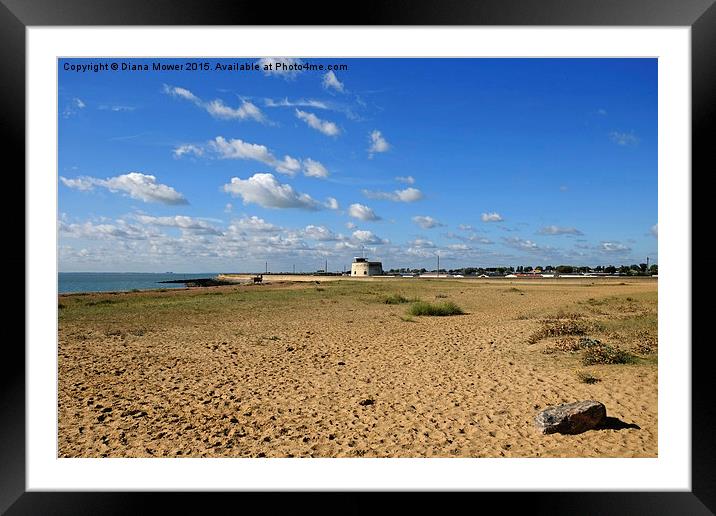 Jaywick Essex Framed Mounted Print by Diana Mower
