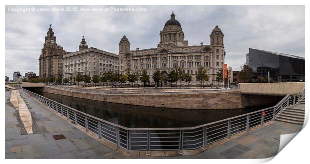 Panorama of the Three Graces Print by Jason Wells