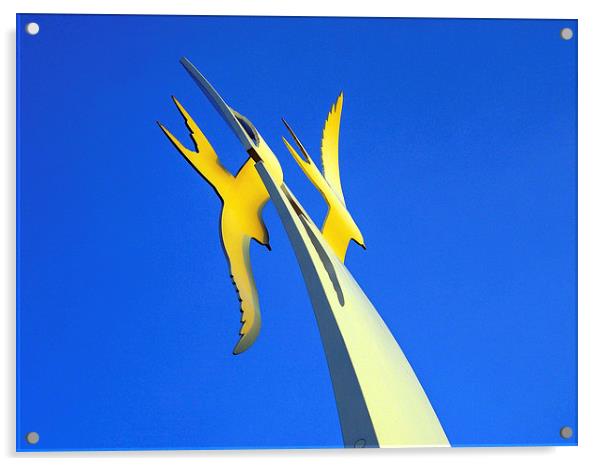 Sea Swallow Acrylic by Victor Burnside