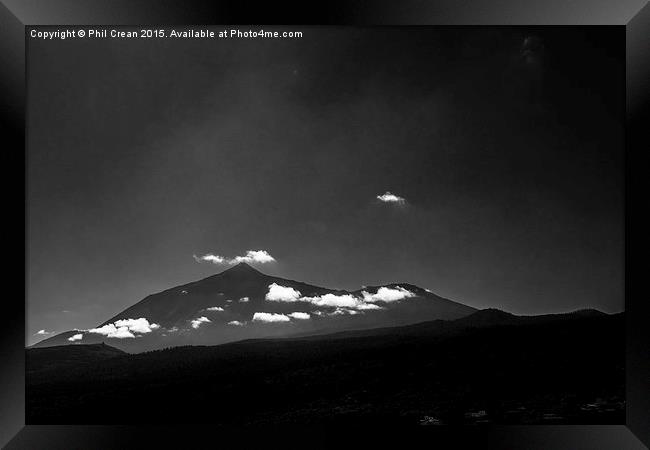 Cloud dance at Mount Teide Framed Print by Phil Crean