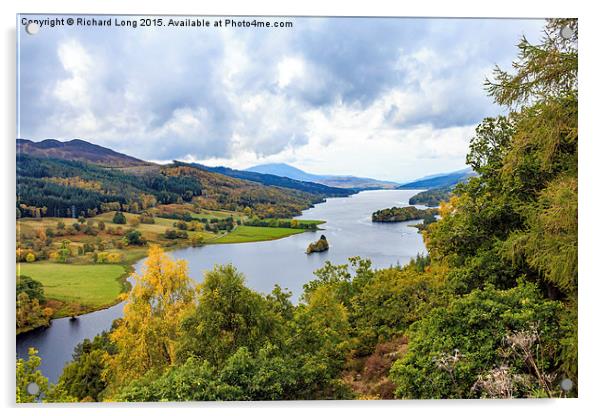  Queen's View  Loch Tummel Acrylic by Richard Long