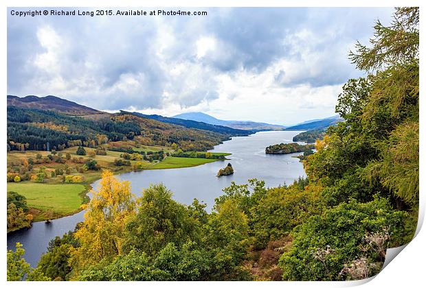  Queen's View  Loch Tummel Print by Richard Long