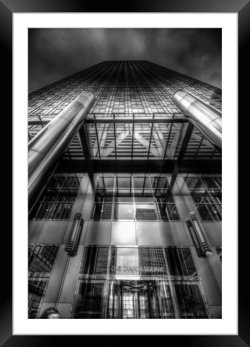 One Canada Square London Framed Mounted Print by David Pyatt