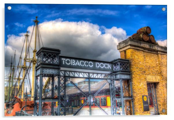 Tobaco Dock London Acrylic by David Pyatt