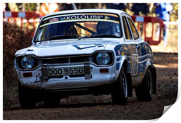 Classic Ford Escort Mk1 rally car Print by Oxon Images