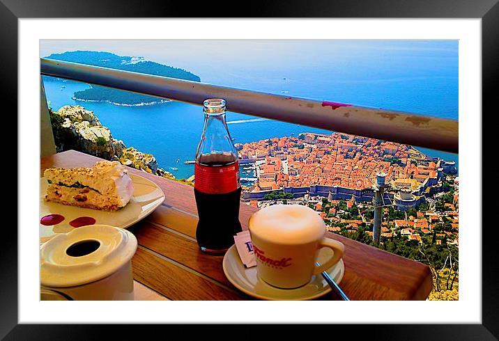  COFFEE WITH A VIEW Framed Mounted Print by radoslav rundic