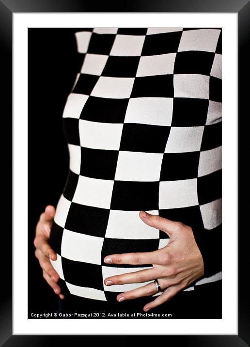 Checked pregnancy Framed Mounted Print by Gabor Pozsgai