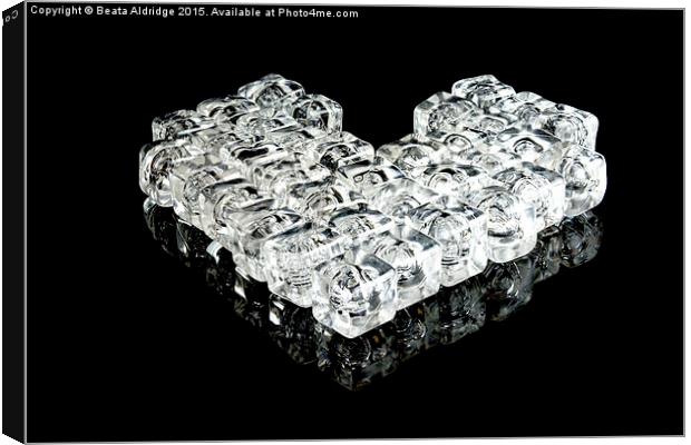  Heart of ice Canvas Print by Beata Aldridge