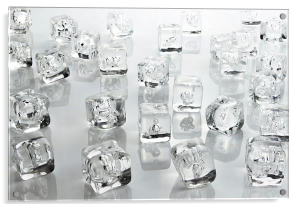 Ice cubes  Acrylic by Beata Aldridge