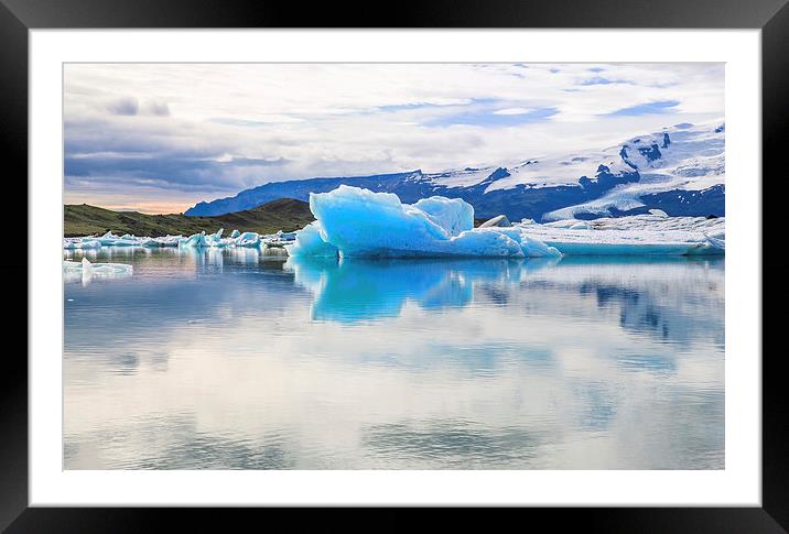 Blue Iceberg. Framed Mounted Print by Mark Godden