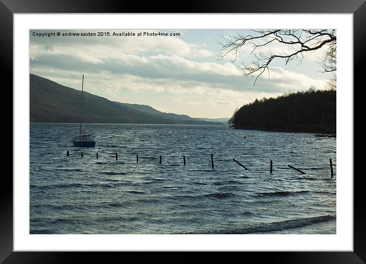  BIG LAKE Framed Mounted Print by andrew saxton