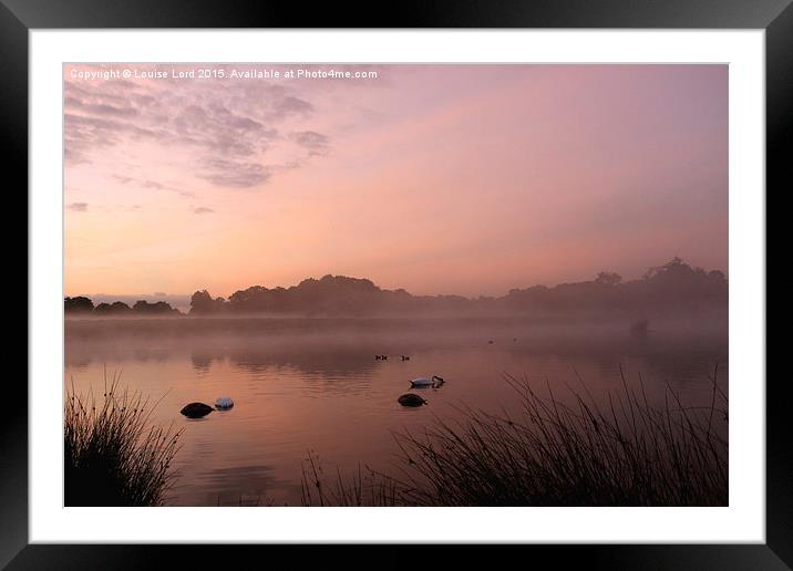  Misty Dawn Framed Mounted Print by Louise Lord
