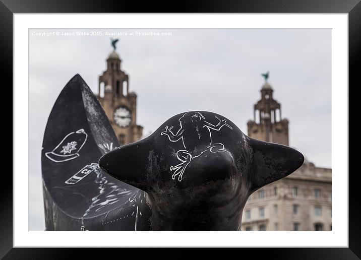 Mini lambanana in front of the Liver Building Framed Mounted Print by Jason Wells
