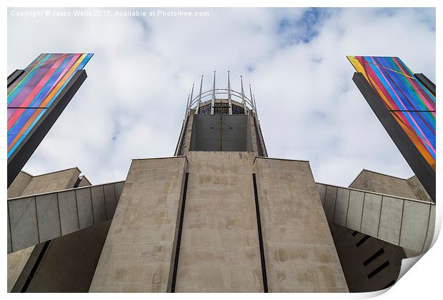 Looking up at the Metropolitan cathedral Print by Jason Wells