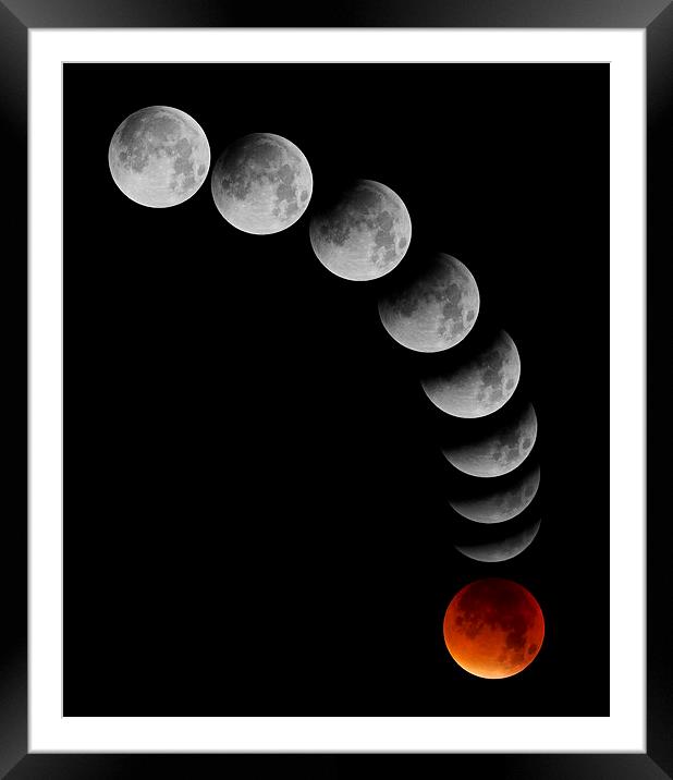  Lunar Eclipse Montage Framed Mounted Print by mark humpage