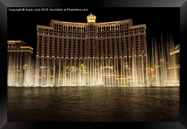  Belagio Fountain Las Vegas USA Framed Print by Super Jolly
