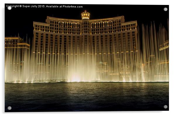  Belagio Fountain Las Vegas USA Acrylic by Super Jolly