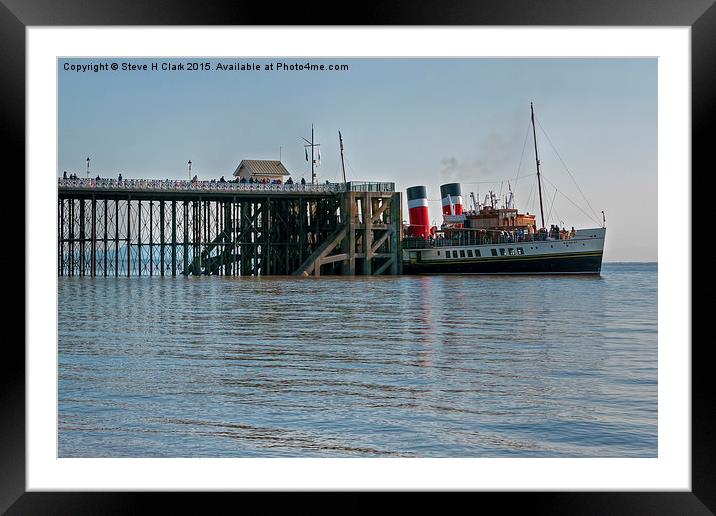  PS Waverley at Penarth Pier Framed Mounted Print by Steve H Clark