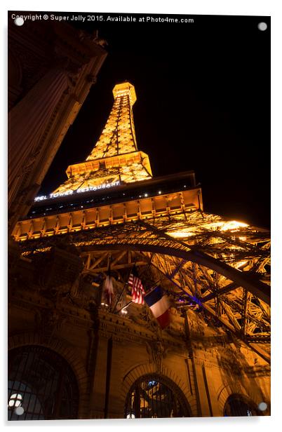 Eiffel Tower, Las Vegas Acrylic by Super Jolly