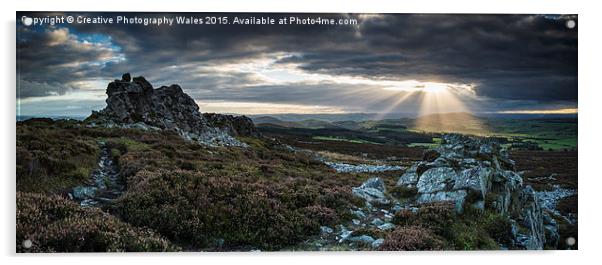 Stiper Stones Autumn Light Acrylic by Creative Photography Wales