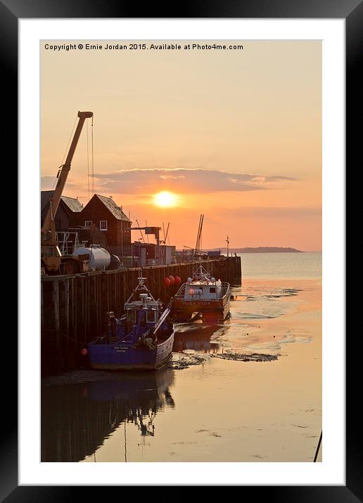 Sunset at Whitstable Harbour,Kent Framed Mounted Print by Ernie Jordan