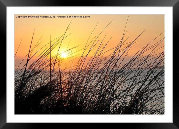  Sunset at Whitesands bay, Pembrokeshire, Wales Framed Mounted Print by Andrew Kearton