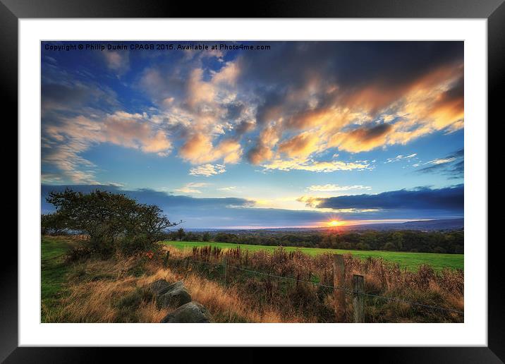  Lancashire Autumn Evening Framed Mounted Print by Phil Durkin DPAGB BPE4