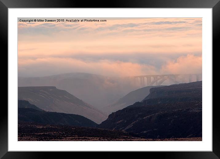 Over the Bridge Framed Mounted Print by Mike Dawson