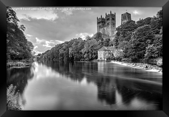 Durham Cathedral Black and White Framed Print by David Lewins (LRPS)