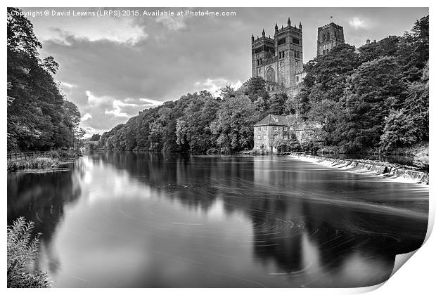 Durham Cathedral Black and White Print by David Lewins (LRPS)