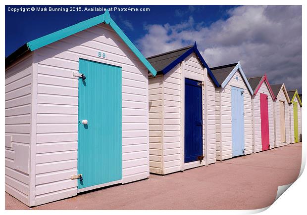 Torquay Beach Huts Print by Mark Bunning