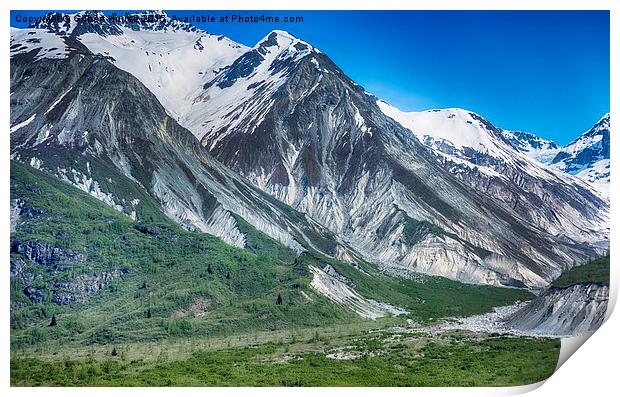 Ice-top Mountains  Print by Gilbert Hurree